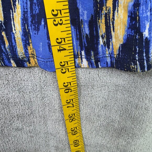 Womens Ruby Rd Sleeveless Blue Yellow Abstract Print Maxi Dress Polyester XL - Picture 5 of 6